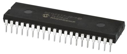 Microchip Mikrocontroller PIC16F PIC 8bit THT 256 X 8 Wörter, 8000 X 14 Wörter PDIP 40-Pin 20MHz 368 B RAM