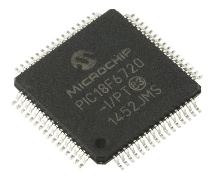 Microchip Microcontrollore, PIC, TQFP, PIC18F, 64 Pin, Montaggio Superficiale, 8bit, 25MHz