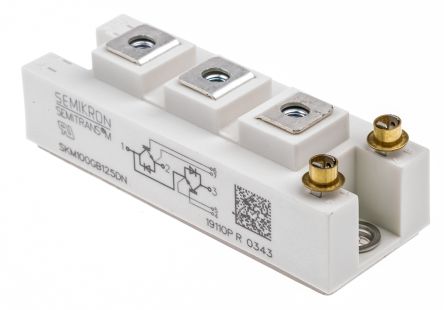 Semikron IGBT-Modul / 100 A ±20V Max., 1200 V, 7-Pin SEMITRANS2 N-Kanal