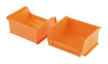 디바이스마트,공구함/작업대/엔클로저 > 플라스틱 엔클로저 > 악세사리류,,011713,RS PRO Orange Plastic Stackable Storage Bin, 50mm x 100mm x 90mm / 469-6728