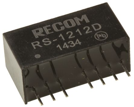 Recom RS DC/DC-Wandler 2W 12 V Dc IN, ±12V Dc OUT / ±83mA 500V Ac Isoliert