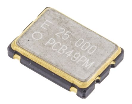 Epson Oscillator, 25MHZ, ±50ppm CMOS SMD, 4 Pines, 7 X 5 X 1.4mm XO