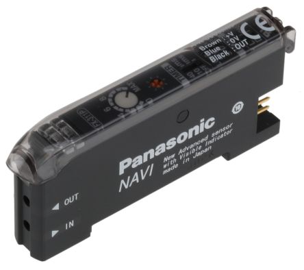 Panasonic PNP LWL-Sensor Kabel 2 Ms Rote LED, 12 → 24 V Dc / 840 MW