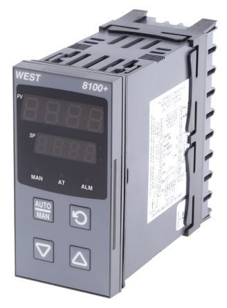 West Instruments PID控制器, P8100系列, 100 V ac, 240 V ac电源, 线性输出, 开/关, 96 x 48 (1/8 DIN)mm