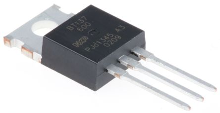 WeEn Semiconductors Co., Ltd TRIAC 8A TO-220AB THT Gate Trigger 1.5V 70mA, 600V, 600V 3-Pin
