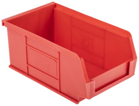 RS PRO 零件盒, 101mm宽 x 76mm高 x 167mm深, 聚丙烯 (PP)盒, 红色