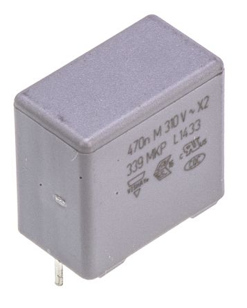 Vishay Condensador De Película, 470nF, ±20%, 310V Ac, Montaje En Orificio Pasante