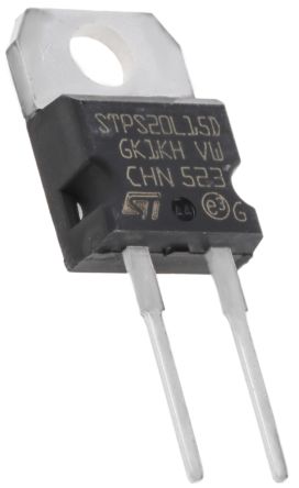 STMicroelectronics Diodo, STPS20L15D, Rectificador Schottky, 20A, 15V Schottky, TO-220AC, 2-Pines