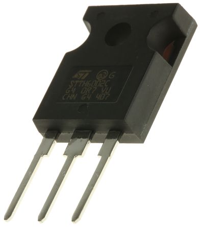 STMicroelectronics THT Diode Gemeinsame Kathode, 200V / 60A, 3-Pin TO-247