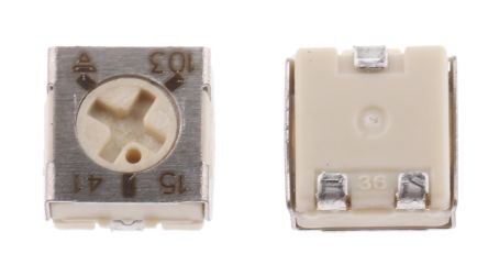 Vishay TS53 1-Gang SMD Trimmer-Potentiometer, Einstellung Von Oben, 10kΩ, ±20%, 0.25W, J-Schraubkloben, L. 5mm