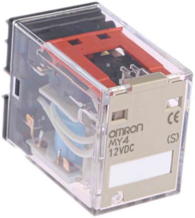 Omron Plug In Power Relay, 12V Dc Coil, 5A Switching Current, 4PDT