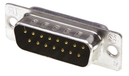 TE Connectivity Amplimite HD-20 Sub-D Steckverbinder A Stecker, 15-polig / Raster 2.77mm, Tafelmontage Lötanschluss