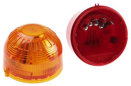 Klaxon Sonos, LED Blitz Signalleuchte Orange, 17 → 60 V Dc, Ø 98mm X 104mm