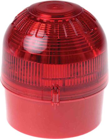 Klaxon Sonos, LED Blitz Signalleuchte Rot, 17 → 60 V Dc, Ø 98mm X 104mm