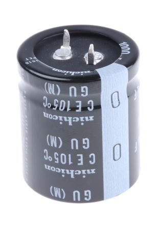 Nichicon GU Snap-In Aluminium-Elektrolyt Kondensator 1000μF ±20% / 200V Dc, Ø 30mm X 35mm, Bis 105°C
