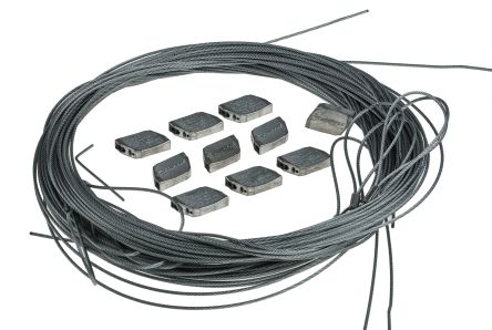 Gripple Kit De Fijación De Bucle De Sistema De Suspensión De Cables Metálicos HF02-5M 11 A 45 Kg Acero Galvanizado X 5m