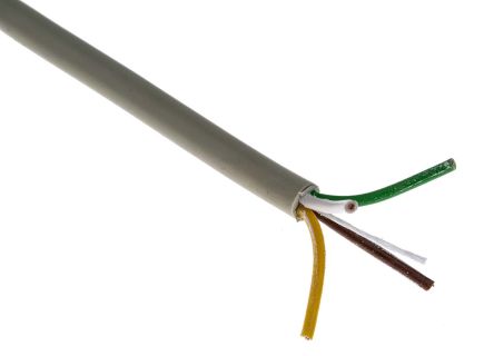 Lapp Cable De Datos LiYY UNITRONIC LiYY De 4 Conductores, 0,5 Mm², 20 AWG, Long. 100m, Ø Ext. 5.6mm, Funda De PVC Gris