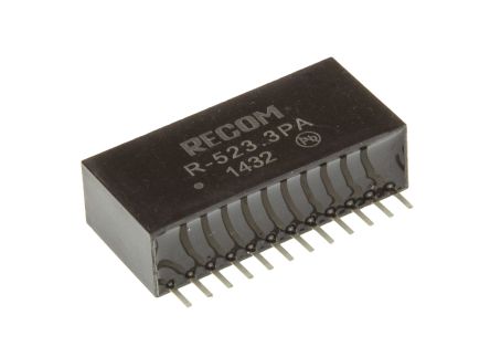 Recom DC/DC-Wandler 6W 12 V Dc IN, 3.3V Dc OUT / 2A