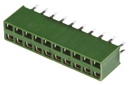 TE Connectivity AMPMODU HV100 Leiterplattenbuchse Gerade 20-polig / 2-reihig, Raster 2.54mm