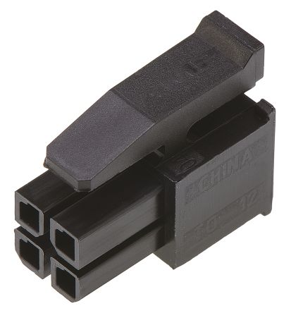 TE Connectivity Micro MATE-N-LOK Steckverbindergehäuse Buchse 3mm, 4-polig / 2-reihig Gerade, Kabelmontage Für