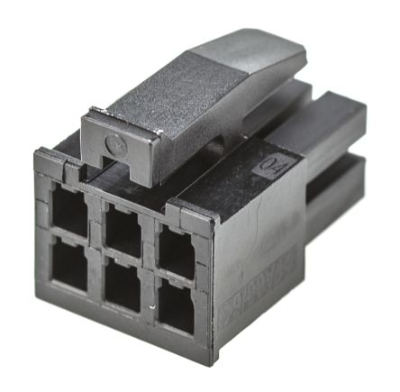 TE Connectivity Micro MATE-N-LOK Steckverbindergehäuse Buchse 3mm, 6-polig / 2-reihig Gerade Für Softshellstift An Der