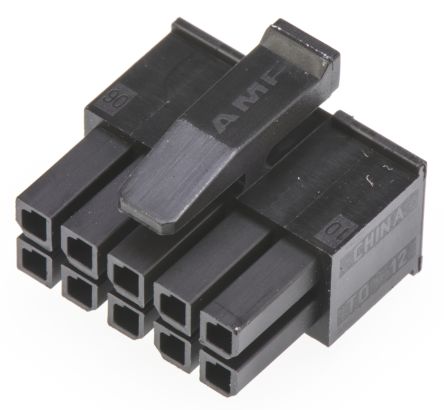 TE Connectivity Micro MATE-N-LOK Leiterplattensteckverbinder Gehäuse Buchse 3mm, 10-polig / 2-reihig, Kabelmontage