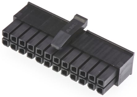 TE Connectivity Micro MATE-N-LOK Steckverbindergehäuse Buchse 3mm, 24-polig / 2-reihig Gerade Für Softshellstift An Der