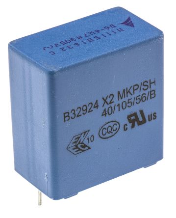 EPCOS B32924C Folienkondensator 4.7μF ±20% / 305V Ac, THT Raster 27.5mm
