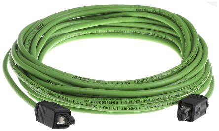 HARTING Cavo Ethernet Cat5 (U/FTP), Guaina In PVC Col. Verde, L. 10m, Con Terminazione