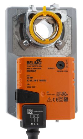 Belimo 4m² Drosselklappenantrieb, Offen/Geschlossen, 2.5W, 240 V Ac