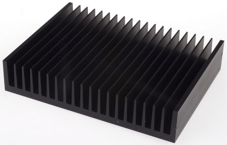 AAVID THERMALLOY Disipador De Aluminio Negro, 0.48K/W, Dim. 150 X 200 X 40mm, Para Usar Con Aluminio Rectangular