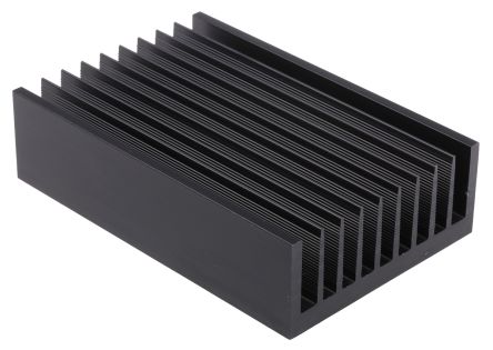 AAVID 铝散热器 电子散热器, 150 x 100 x 40mm, 0.86K/W, 黑色