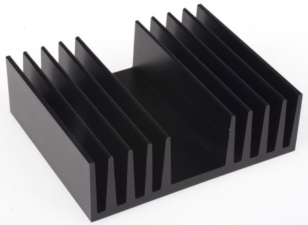 AAVID 铝散热器 电子散热器, 100 x 120 x 37mm, 1.1K/W, 黑色