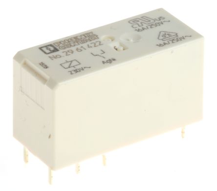 Phoenix Contact PCB Mount Power Relay, 230V Ac Coil, 16A Switching Current, SPDT