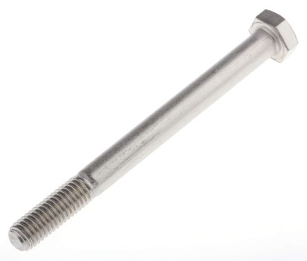 RS PRO Plain Stainless Steel, Hex Bolt, M8 X 90mm