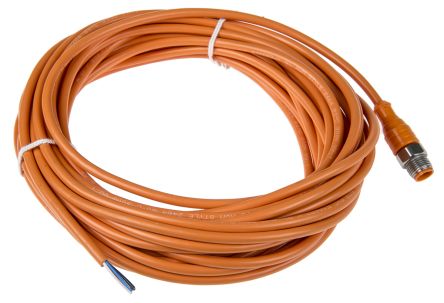 Lumberg Automation Cable De Conexión, Con. A M12 Macho, 4 Polos, Con. B Sin Terminación, Cod.: A, Long. 10m, 250 V, 4