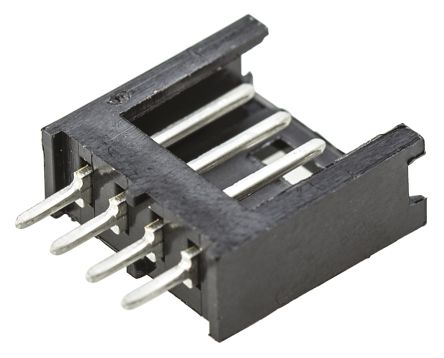 TE Connectivity AMPMODU MOD II Leiterplatten-Stiftleiste Gerade, 4-polig / 1-reihig, Raster 2.54mm, Platine-Platine,