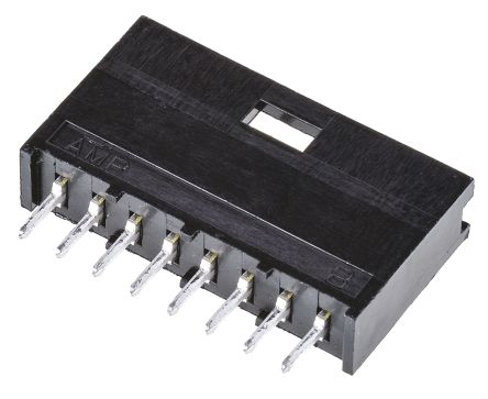 TE Connectivity AMPMODU MOD II Leiterplatten-Stiftleiste Gerade, 8-polig / 1-reihig, Raster 2.54mm, Platine-Platine,