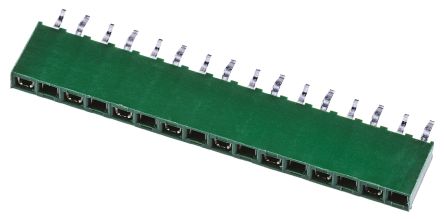 TE Connectivity Conector Hembra Para PCB Serie AMPMODU HV100, De 16 Vías En 1 Fila, Paso 2.54mm, 12A, Montaje En
