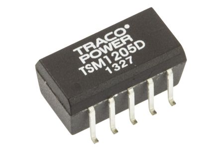 TRACOPOWER TSM DC/DC-Wandler 1W 12 V Dc IN, ±5V Dc OUT / ±100mA 1kV Dc Isoliert