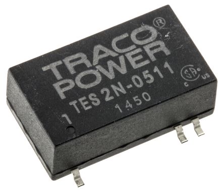 TRACOPOWER TES 2N DC-DC Converter, 5V Dc/ 400mA Output, 4.5 → 9 V Dc Input, 2W, Surface Mount, +85°C Max Temp