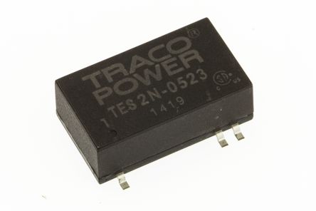 TRACOPOWER TES 2N DC-DC Converter, ±15V Dc/ ±65mA Output, 4.5 → 9 V Dc Input, 2W, Surface Mount, +85°C Max Temp