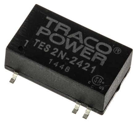 TRACOPOWER TES 2N DC/DC-Wandler 2W 24 V Dc IN, ±5V Dc OUT / ±200mA 1.5kV Dc Isoliert