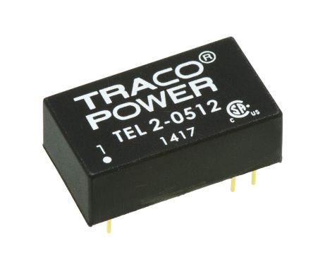 TRACOPOWER TEL 2 DC/DC-Wandler 2W 5 V Dc IN, 12V Dc OUT / 165mA 1.5kV Dc Isoliert