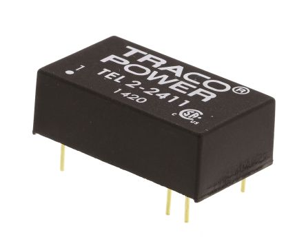 TRACOPOWER TEL 2 DC/DC-Wandler 2W 24 V Dc IN, 5V Dc OUT / 400mA 1.5kV Dc Isoliert