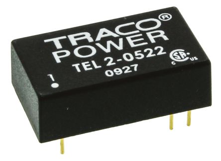 TRACOPOWER TEL 2 DC/DC-Wandler 2W 5 V Dc IN, ±12V Dc OUT / ±85mA 1.5kV Dc Isoliert