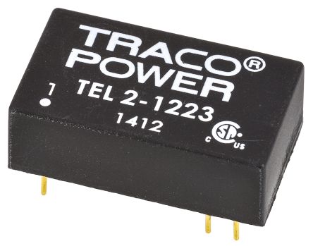 TRACOPOWER TEL 2 DC/DC-Wandler 2W 12 V Dc IN, ±15V Dc OUT / ±65mA 1.5kV Dc Isoliert