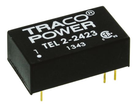 TRACOPOWER TEL 2 DC/DC-Wandler 2W 24 V Dc IN, ±15V Dc OUT / ±65mA 1.5kV Dc Isoliert