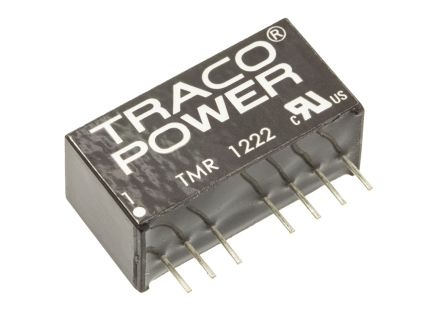 TRACOPOWER TMR 2 DC-DC Converter, ±12V Dc/ ±85mA Output, 9 → 18 V Dc Input, 2W, Through Hole, +85°C Max Temp
