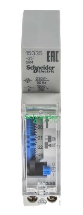 Schneider Electric Interrupteur Horaire Pour Rail DIN Analogique, 230 V C.a., 1 Canal